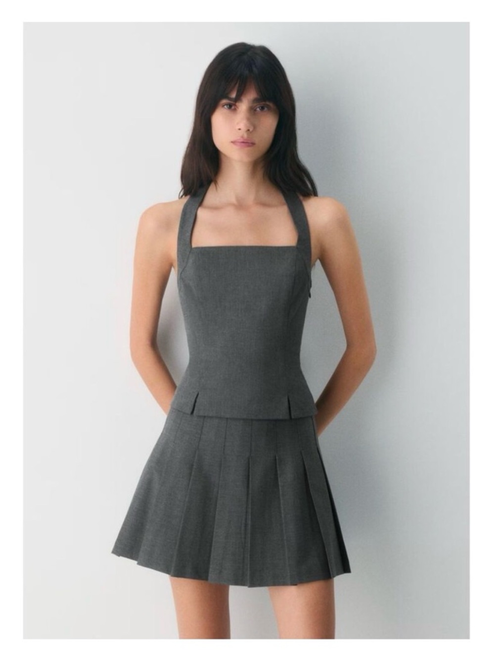 nwot Sunday best Gala halter top heathered charcoal? 6